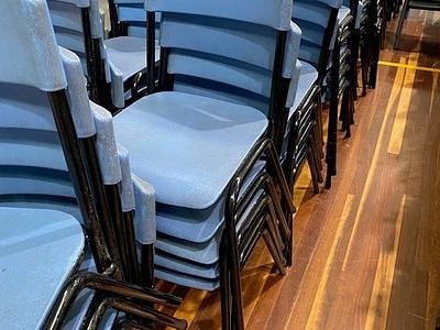 37cm metal chairs (approx 150 in total)