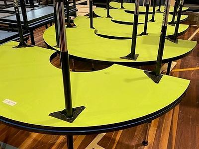 Half circle tables