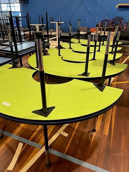 Half circle tables