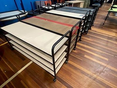 6 x Four shelf trolleys