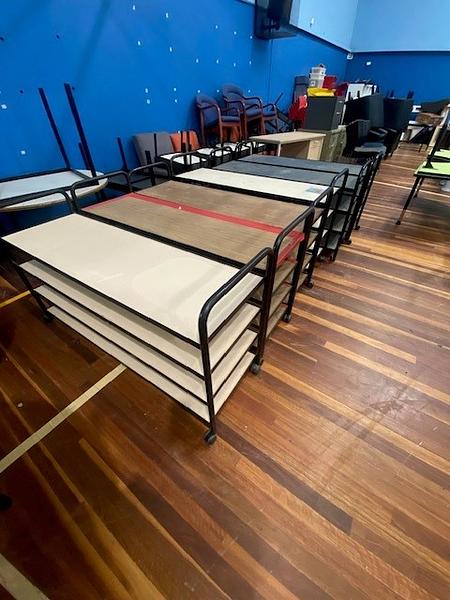 6 x Four shelf trolleys